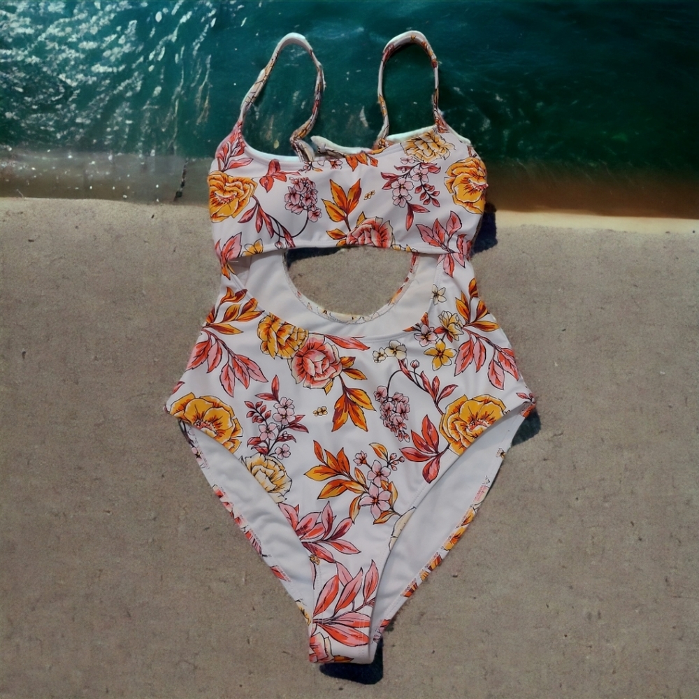3/$15 SALE! Endless Sun Monokini Bathing Suit - Floral - Picture 6 of 11
